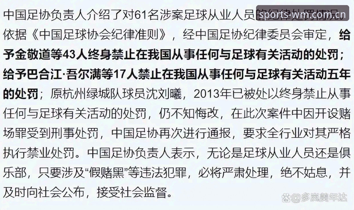 完美体育手机版下载怎么下载 终身禁足 vs 五年禁赛:中国足协第三批处罚名单深度对比分析